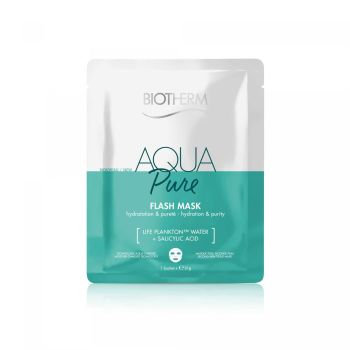 Aqua Pure Masque tissu hydratation et puret&eacute; Biotherm - sachet d'un masque