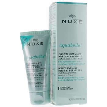 Aquabella Emulsion hydratante Nuxe - flacon pompe de 50ml + gel&eacute;e 30ml offerte