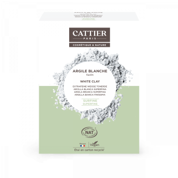 Argile BLANCHE Surfine Cattier - bo&icirc;te de 200 g