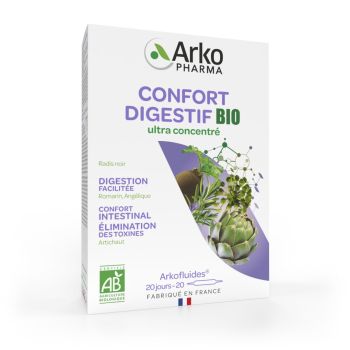 Arkofluides Confort Digestif Bio Arkopharma - bo&icirc;te de 20 ampoules