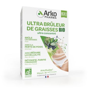 Arkofluides Ultra br&ucirc;leur de graisses bio Arkopharma - bo&icirc;te de 30 ampoules