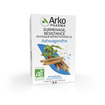 Arkog&eacute;lules Ashwagandha bio Arkopharma - bo&icirc;te de 60 g&eacute;lules
