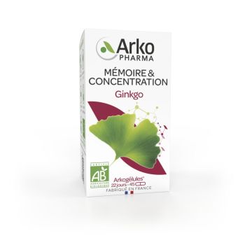 Arkog&eacute;lules Ginkgo bio Arkopharma - bo&icirc;te de 45 g&eacute;lules