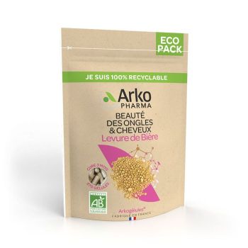 Arkog&eacute;lules Levure de bi&egrave;re bio beaut&eacute; des ongles et des cheveux Arkopharma - sachet de 270 g&eacute;lules