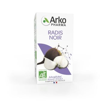 Arkog&eacute;lules Radis noir Bio Arkopharma - bo&icirc;te de 40 g&eacute;lules