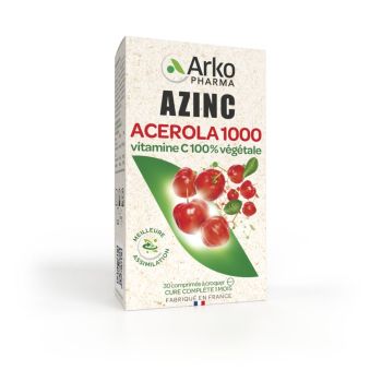 Acerola 1000 Vitamine C Arkopharma - bo&icirc;te de 30 comprim&eacute;s