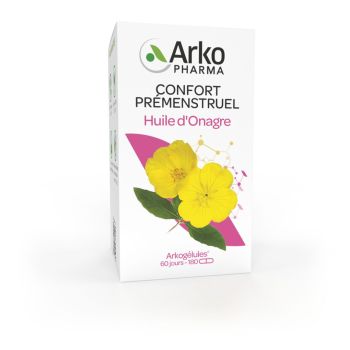 Arkog&eacute;lules Huile d'Onagre Arkopharma - bo&icirc;te de 180 g&eacute;lules