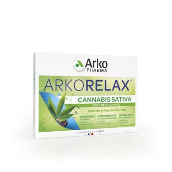 Arkorelax Cannabis sativa Arkopharma - bo&icirc;te de 30 comprim&eacute;s