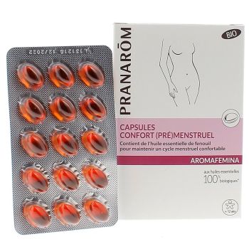 Aromafemina capsules confort (pr&eacute;)menstruel Pranar&ocirc;m - 1 bo&icirc;te de 30 capsules