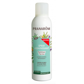 Aromaforce Spray assainissant Ravintsara Tea Tree bio Pranar&ocirc;m - spray de 150 ml