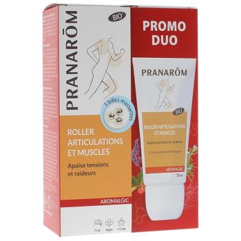 Aromalgic Roller articulations et muscles bio Pranar&ocirc;m - lot de 2 tubes de 75 ml