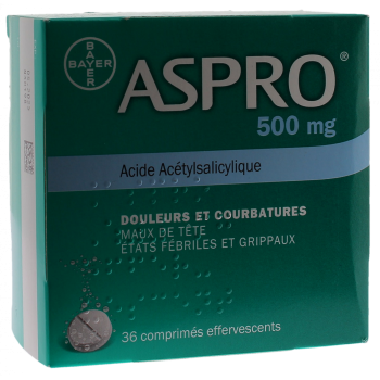 Aspro 500 effervescent comprim&eacute; effervescent - bo&icirc;te de 36 comprim&eacute;s