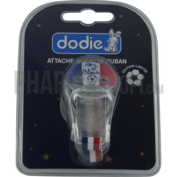 Attache-sucette ruban &eacute;dition limit&eacute; foot Dodie - un attache-sucette