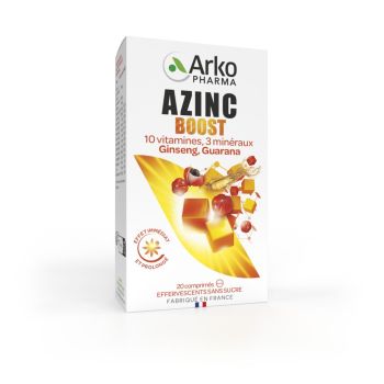 Azinc Boost effervescent Arkopharma - boite de 20 comprim&eacute;s effervescents