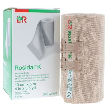Bande &agrave; allongement court Rosidal K Lohmann & Rauscher - une bande de 10cm x 5m