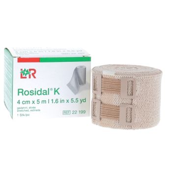 Bande &agrave; allongement court Rosidal K Lohmann & Rauscher - une bande de 4cm x 5m