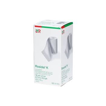 Bande &agrave; allongement court Rosidal K Lohmann & Rauscher - une bande de 12cm x 5m