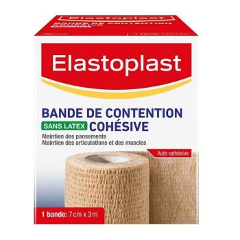 Bande de contention coh&eacute;sive sans latex Elastoplast - bande de 7cm x 3m coloris chair