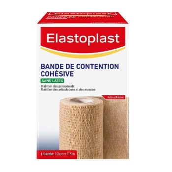 Bande de contention coh&eacute;sive sans latex Elastoplast - bande de 10cm x 3,5m coloris chair