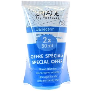 Bari&eacute;derm Cr&egrave;me mains isolante r&eacute;paratrice Uriage - lot de 2 x 50 ml