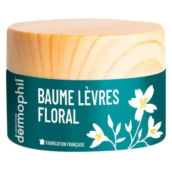 Baume l&egrave;vres floral Dermophil - pot de 15g
