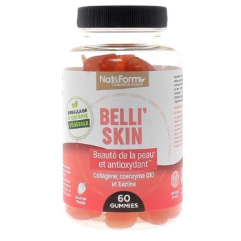 Belli'skin gummies beaut&eacute; de la peau et antioxydant Nat&Form - pot de 60 gommes