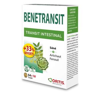 B&eacute;n&eacute;transit Transit intestinal Ortis - bo&icirc;te de 54 comprim&eacute;s + 18 comprim&eacute;s offerts