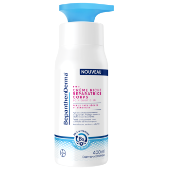 BepanthenDerma Cr&egrave;me Riche R&eacute;paratrice Corps 400 ml Peaux s&egrave;ches et sensibles
