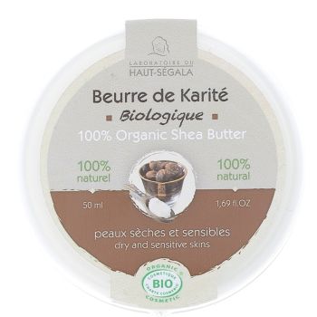 Beurre de Karit&eacute; Bio peaux s&egrave;ches et sensibles Laboratoire Haut-S&eacute;gala - pot de 50 ml
