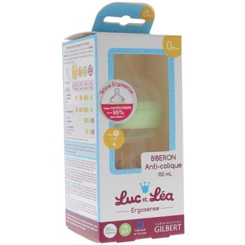 Biberon anti-colique Ergosense 0 mois et + Luc et L&eacute;a - un biberon de 150 ml