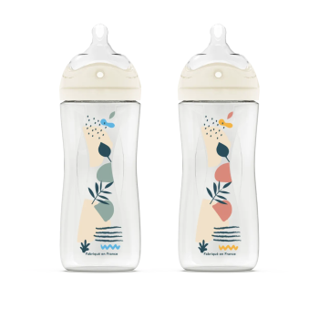 Biberon anti-colique t&eacute;tine multi-perfor&eacute;e +6mois Dodie - biberon de 330ml