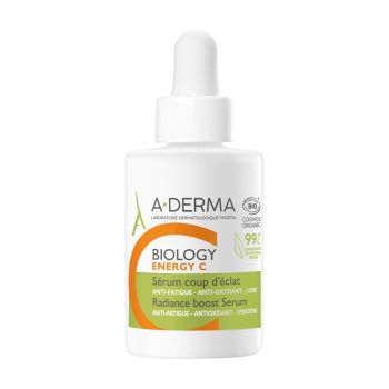Biology Energy C s&eacute;rum coup d'&eacute;clat bio A-Derma - flacon compte-goutte de 30ml