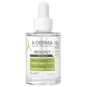 Biology Hyalu S&eacute;rum 3-en-1 bio A-derma - flacon compte-goutte de 30ml
