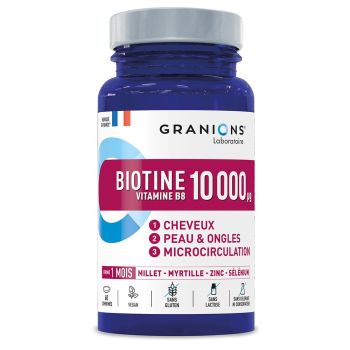 Biotine 10 000 &micro;g Granions - bo&icirc;te de 60 comprim&eacute;s