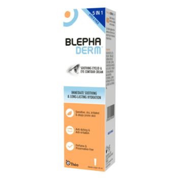 BlephaDerm cr&egrave;me apaisante paupi&egrave;res et contour des yeux Th&eacute;a - tube de 40ml