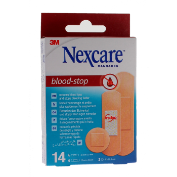Blood-Stop Pansements h&eacute;mostatiques Nexcare - boite de 14 pansements