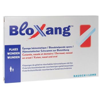 Bloxang Eponges h&eacute;mostatiques Bausch et Lomb - bo&icirc;te de 4 &eacute;ponges