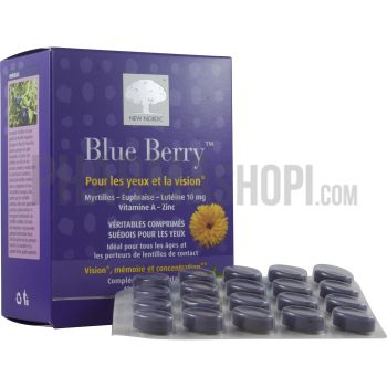Blue Berry pour les yeux et la vision New Nordic - bo&icirc;te de 120 comprim&eacute;s