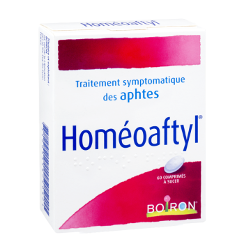 Hom&eacute;oaftyl comprim&eacute; &agrave; sucer Boiron - boite de 60 comprim&eacute;s