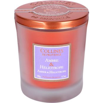 Bougie parfum&eacute;e Ambre & H&eacute;liotrope Collines de Provence - bougie de 180g