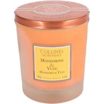 Bougie parfum&eacute;e Mandarine & Yuzu Collines de Provence - bougie de 180g