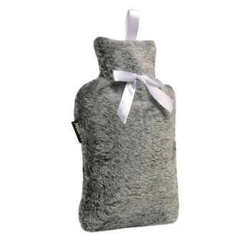 Bouillotte &agrave; eau avec housse grise Calindoo - bouillotte de 2L