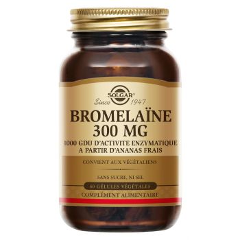 Brom&eacute;la&iuml;ne 300 mg Solgar - pot de 60 g&eacute;lules