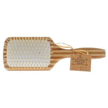 Brosse &agrave; cheveux d&eacute;m&ecirc;lante large en bambou Cap Bambou - une brosse
