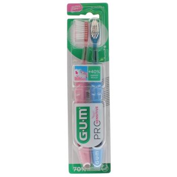 Brosse &agrave; dents Pro sensitive ultra soft GUM - lot de 2 brosses &agrave; dents