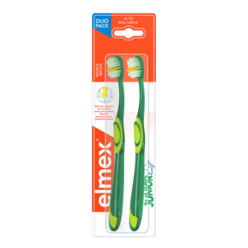 Brosse &agrave; dents souple Junior 6-12 ans Elmex - 2 brosses &agrave; dents