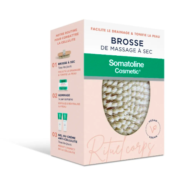 Brosse de massage &agrave; sec anti-cellulite Somatoline Cosmetic - une brosse