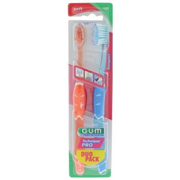 Brosse &agrave; dent souple technique pro duo pack Gum - 2 brosses &agrave; dents