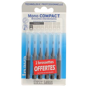Brossettes interdentaires Monocompact &eacute;troits 0,6 mm Inava - 6 Brossettes (4 + 2 offertes)