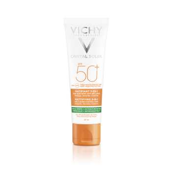 Capital Soleil SPF 50+ cr&egrave;me matifiante 3-en-1 Vichy - tube de 50 ml